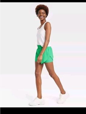 all in motion Bright Green Women's Athletic Shorts NWOT size M